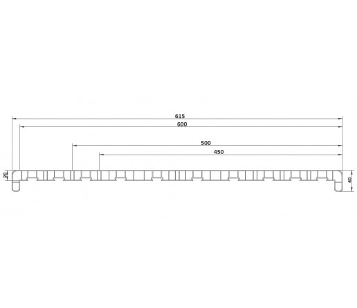 SL 239 - 500mm PVC Denizlik Profili
