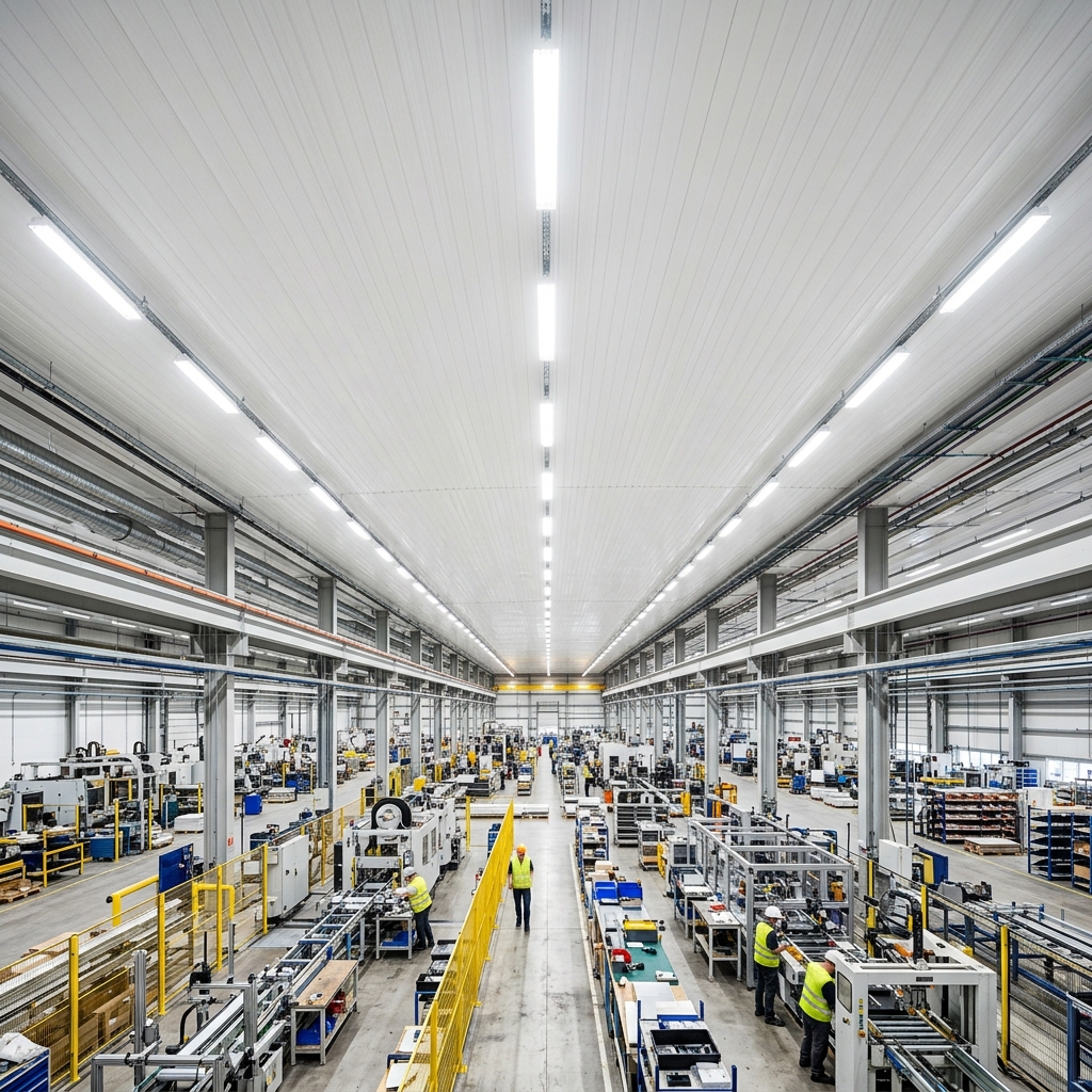 Büyük ölçekli fabrika tavanı PVC lambiri