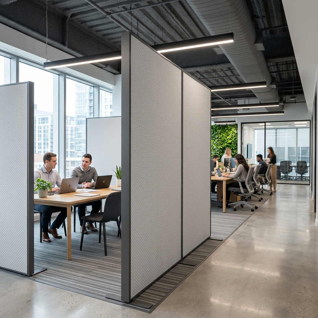 Ofis içi PVC bölme paneli uygulaması